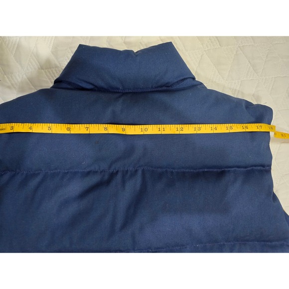 The North Face Vintage Brown Label Goose Down Nuptse Style Blue Puffer Vest 70's - Picture 14 of 16